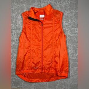 Giro Sport Design Light Weight Packable Full Zip Neon Orange Vest Sz Large